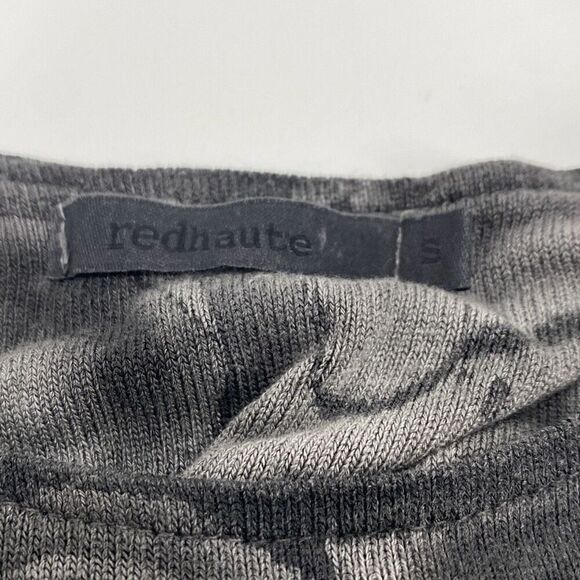 Red haute cross-back sleeveless peplum hem silk tank top grey size small‎ - Picture 7 of 10